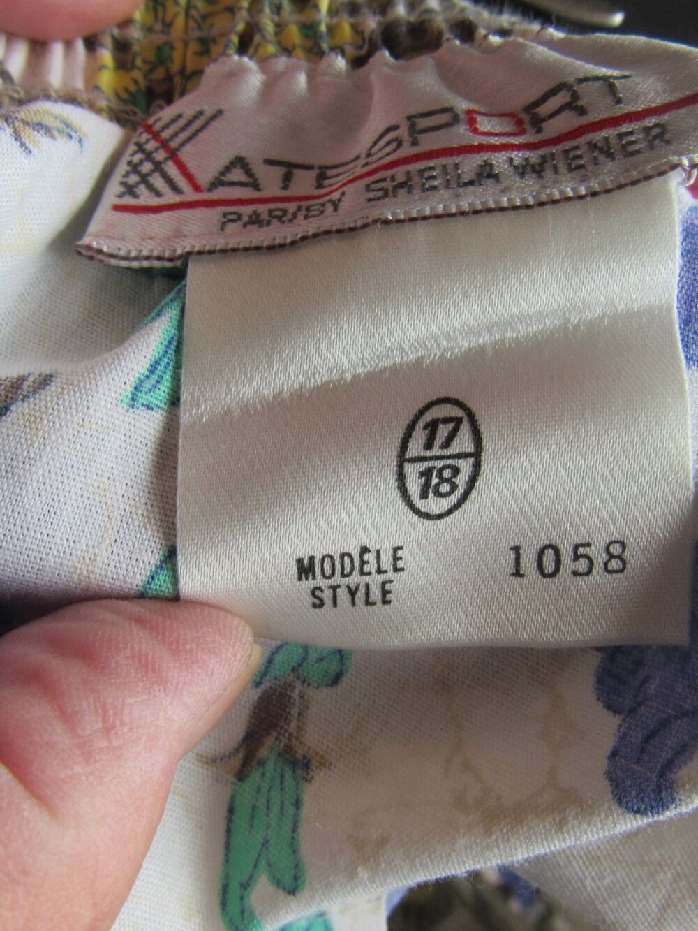 Vintage Katesport Sheila Wiener 2 Piece Ladies Summer Skirt Set Size 17/18 V422 - Picture 10 of 11